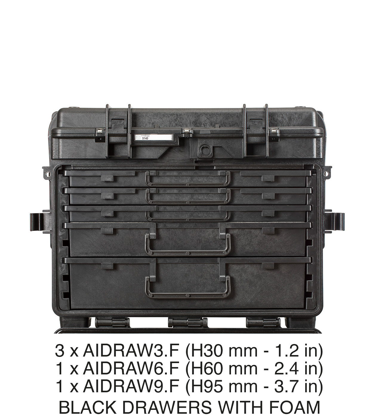 schwarz / mit 3 x AIDRAW3.F - 1 x AIDRAW6.F - 1 x AIDRAW9.F